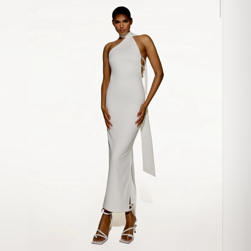 NWT Khanum’s Kara Maxi Scarf Dress Ivory